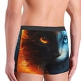 thumbnail image 3 of Uemuo Red And Blue Fire Cat Pattern Men's Boxer Briefs,Trunk Anti-Chafing,Comfortable, Durable, and Stylish Underwear-Medium, 3 of 9