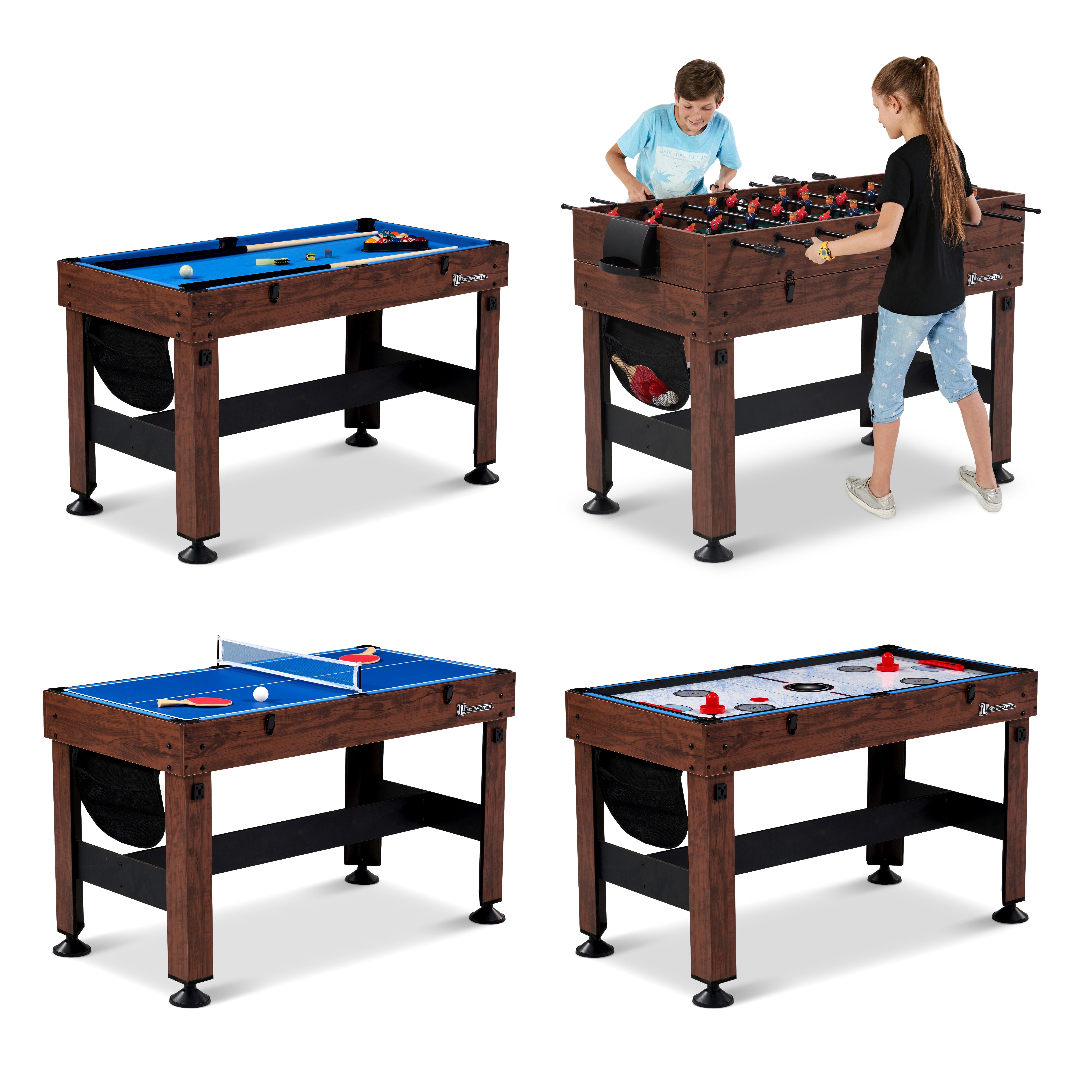 MD Sports 48 Inch 12 in 1 Combo Manual Scoring System Multi Game Room Table 