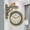 Blue, variant on Vintage Double Sided Metal Silent Quiet Wall Clock Art Decorative Double Faced for Home, Living Room, Outdoor, Garden Wall Decoration