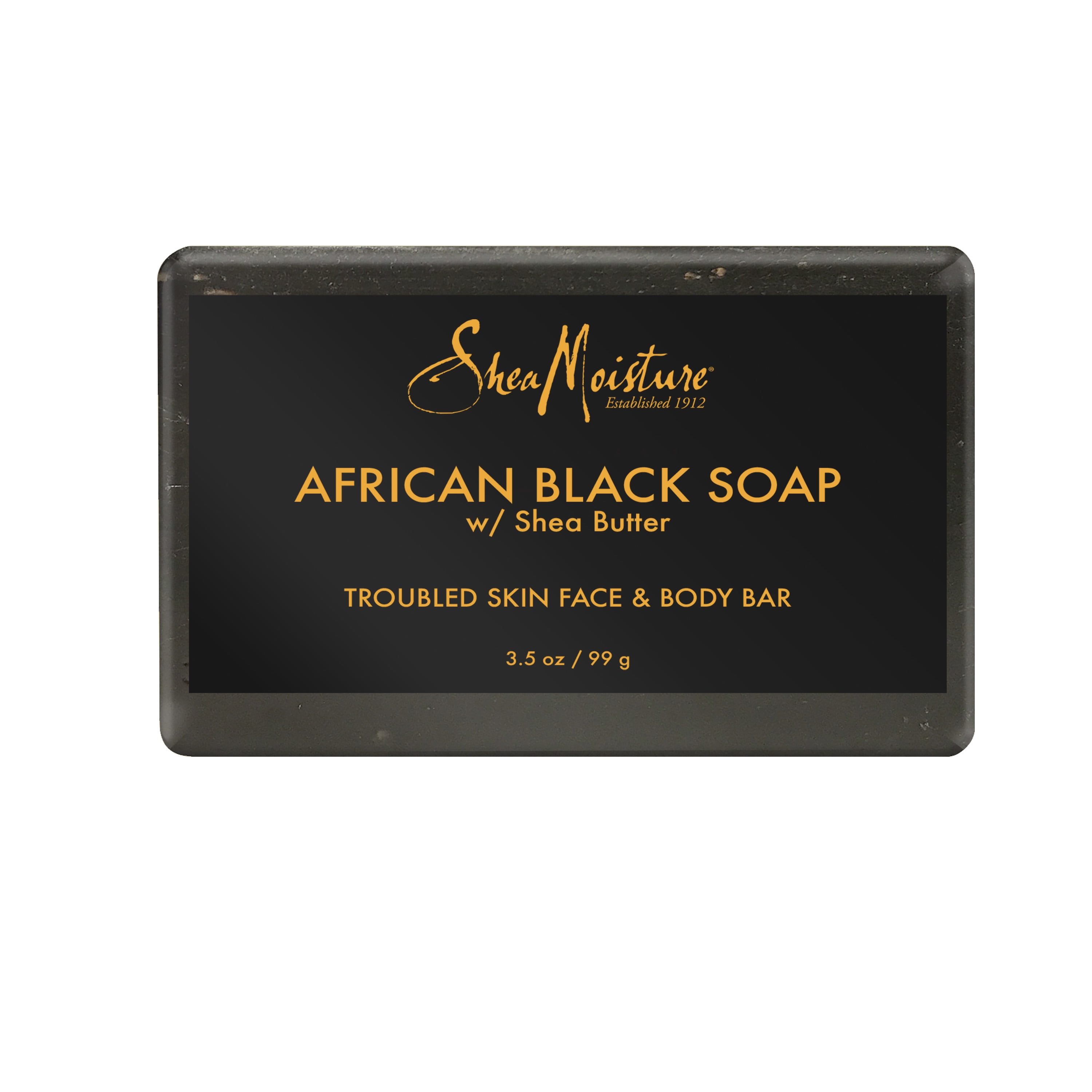 (2 pack) SheaMoisture Women's African Black Bar Soap Acne Prone Face & Body All Type 3.5 oz
