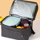 thumbnail image 1 of Bolsa de Almuerzo Aislante Tela Oxford Gris, Portabentos de Gran Capacidad 25x20x15cm, Impermeable, Fácil de Limpiar, Correa para el Hombro, 1 of 6