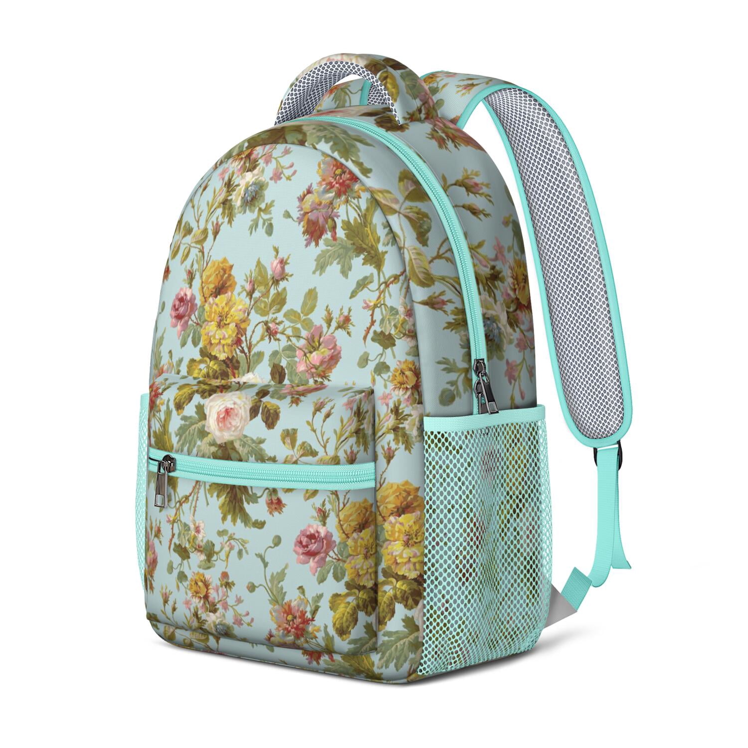 Garden Theme Waterproof Backpack - Lightweight Breathable School Bag with Spinal Support