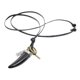 thumbnail image 2 of Collar con colgante de diente de animal jinwen con cuerda de cuero Joyería hecha a mano, 2 of 4