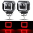 thumbnail image 4 of 2x 3inch LED Work Light Bar Red Halo DRL Spot Driving Fog Pods Offroad Truck SUV, 4 of 8