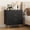 ‎Black, variant on Natural Oak 3 Drawer Dresser for Bedroom, 30" Tall Modern Chest of Drawers with Gold Metal Handles & Anti-Tipping Device, Fluted Wooden Dresser Organizer for Living Room, Hallway, Kids Room