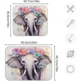 thumbnail image 3 of Elephant Dish Drying Mat, Absorbent Microfiber Pad Protector For Kitchen Counter Top Mat Dish Drainboard 16x18in, 3 of 7