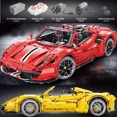 thumbnail image 2 of Blocks IN STOCK T5005 3608pcs High Tech Yellow 488 Pista Sports Super Racing Car 1 8 Model With Motor Building Blocks Bricks Toys Gift 240120, 2 of 7