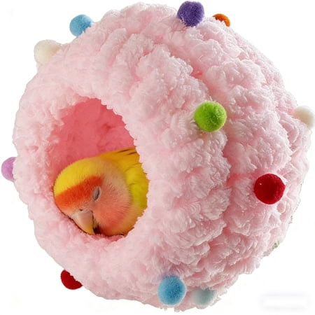Parrots and birds use cotton nests warm and thick plush nest breeding houses cute and comfortable Christmas decorations and parrot winter sleeping nests. Parrots and birds use cotton nests warm and thick plush nest breeding houses cute and comfortable Christmas decorations and parrot winter sleeping nests.