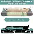 thumbnail image 3 of Behome 48Inch Orthopedic Dog Bed for Large Dogs, Supportive Egg Foam Pet Bed with Removable & Washable Cover, Waterproof Lining & Bite Resistant, Two Types of Fabrics(Gray), 3 of 9