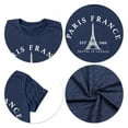 thumbnail image 4 of Paris France Graphic Tees for Women 2026 Summer Casual Short Sleeve Crewneck Travel T Shirts, 4 of 5