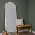 thumbnail image 5 of Gold Arch Arch Full Length Mirror 71"x24" Round Corner ,Aluminum Alloy, 5 of 7