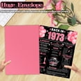 thumbnail image 3 of Tarjeta de cumpleaños Jumbo FOBELEC 53rd con sobre negro y rosa retro, 3 of 7