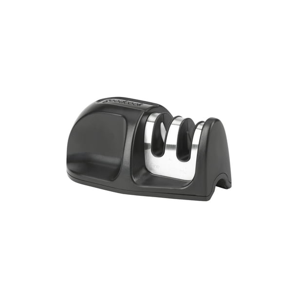 GoodCook 2-Stage Kitchen Knife Sharpener, Black/Silver - Walmart.com