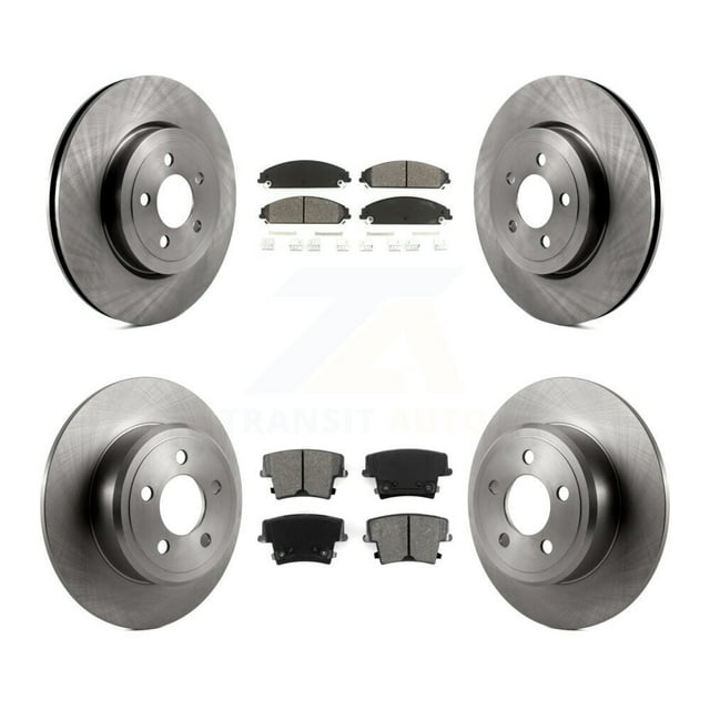 Transit Auto Front Rear Disc Brake Rotors and Semi-Metallic Pads Kit for Car 2005-2006 Chrysler 300 AWD with 3.5L K8S-100987