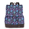 thumbnail image 1 of Balery Funny Skull Flower Mochila de Cuero para Mujeres, Gran Capacidad, Bolsa de Viaje Multifuncional, Mochila de Cuero y Bolsa de Hombro para Mujeres, 1 of 4