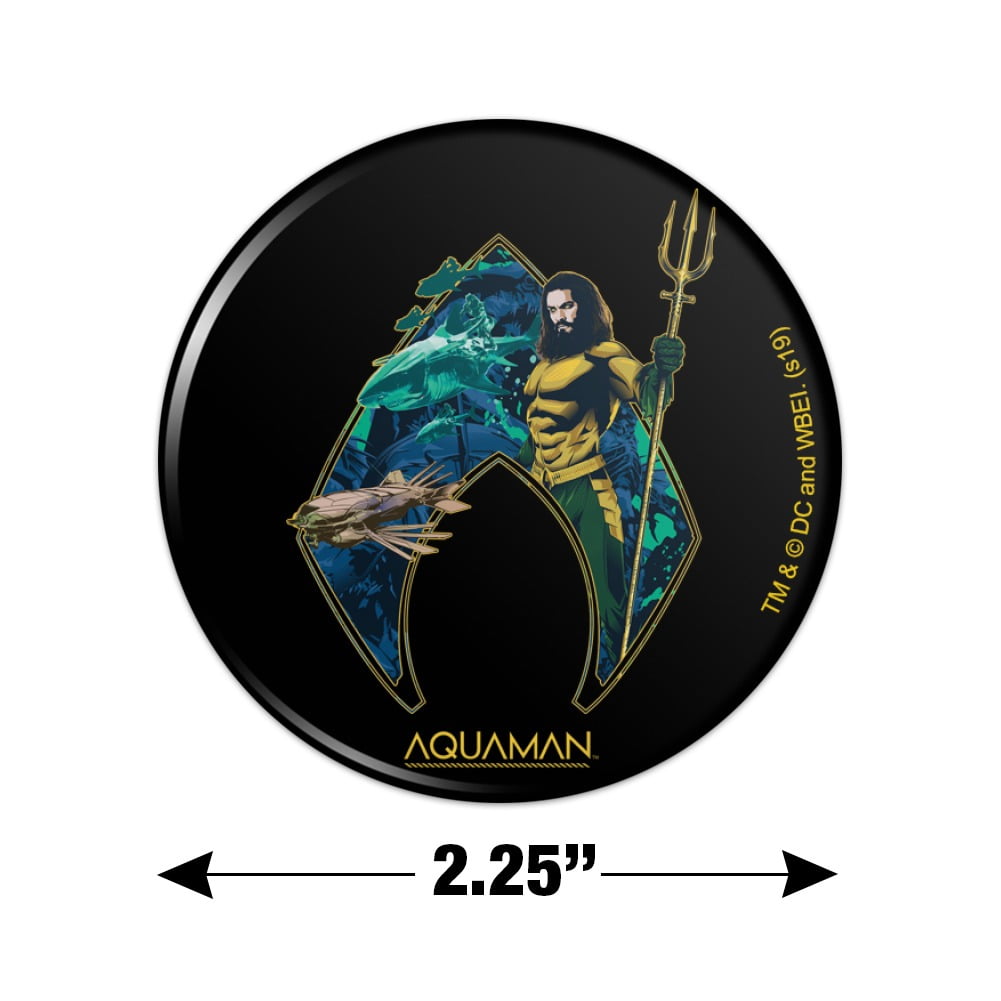 Aquaman Movie Atlantis Logo Kitchen Refrigerator Locker Button Magnet Walmart Com