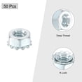 thumbnail image 3 of Uxcell 50Pack 1/4"-20 K-Lock Nut with External Tooth Washer, Zinc Plated Steel Silver, 3 of 6