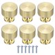 thumbnail image 1 of Uxcell 6-Pack Perillas de Gabinete Doradas, Perillas Redondas Modernas de Aluminio Estriadas de 1-1/10" [Dorado], 1 of 6