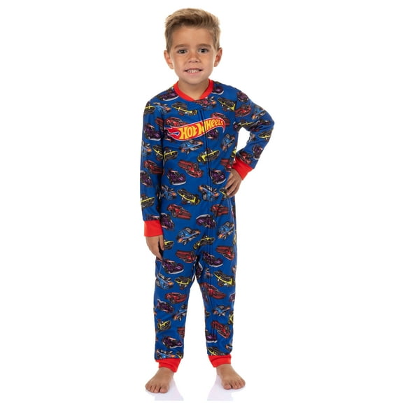 Hot Wheels Pajamas Toddler Boys' Cars Galore Soft Fleece Footless Sleeper One Piece PJ