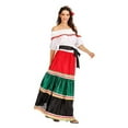 thumbnail image 5 of XDZJLR Womens Dresses formal Mexican Adult Traditional Senorita Blouse Dance Dress, 5 of 7