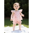 thumbnail image 3 of Baby Girl Daisy Outfit Smocked Fly Sleeve Babydoll Tops Ruffle Shorts, 3 of 7