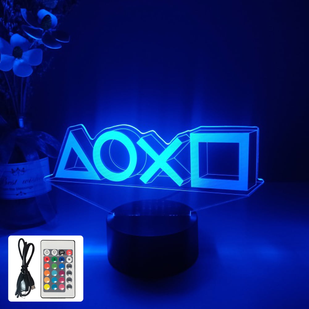 PLAY STATION BLUE PS4 LOGO  Ceiling Light Lampshade 11/"  Touch Lamp or Bundle