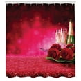 thumbnail image 3 of Ambesonne Romantic Shower Curtain, Valentine's Day Romance, 69"Wx84"L, Dark Pink Green, 3 of 3