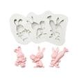 thumbnail image 1 of MesaSe 3D Rabbit Easter Bunny Silicone Cake Molds Fondant Resin Molds Cake Tools Pastry, 1 of 4