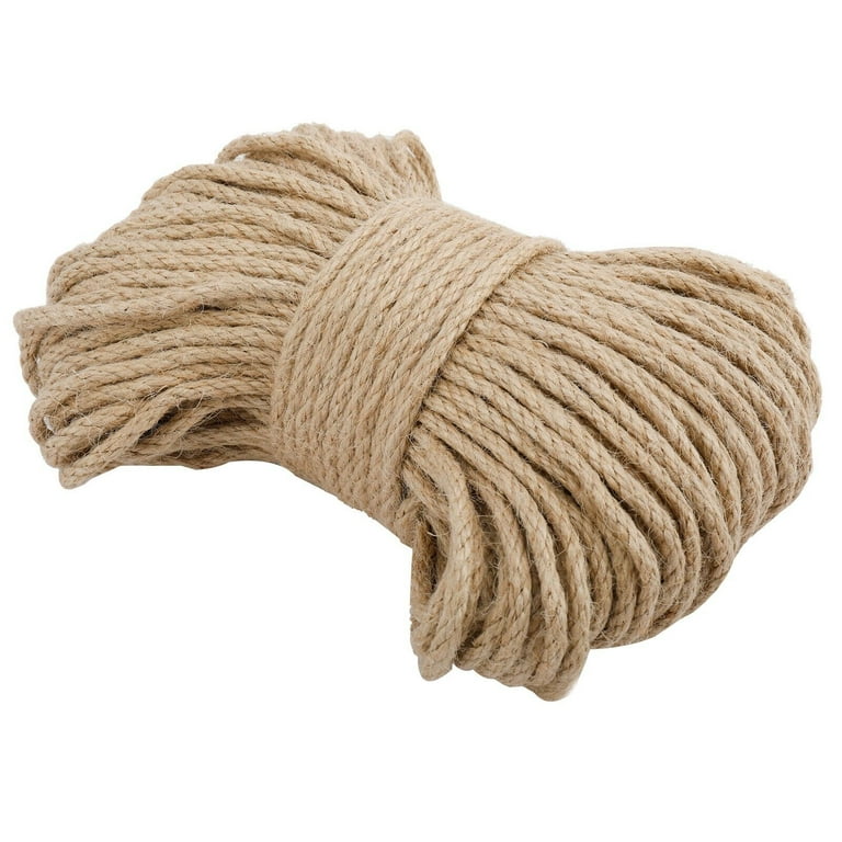 100% Natural Strong Jute Rope 164 Feet 1/4 Inch Hemp Rope String Twine for  Crafts DIY Decoration Gift Wrapping : : Home & Kitchen