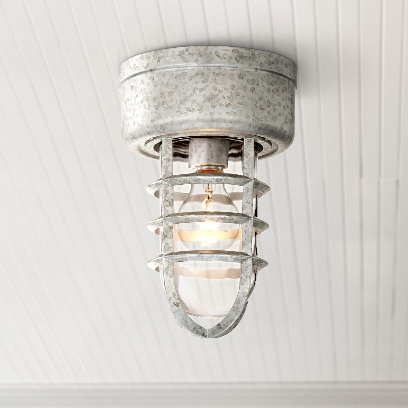 Clear Glass Damp Rated, Nautical Style Outdoor Light Fixtures