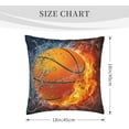 thumbnail image 6 of Home Decor Pillow Cover Case Flaming Basketball Fire and Water Fashion Design Decorative Pillowcase Pillow Covers Cases 18x18 Inches Two Sided Print, 6 of 6