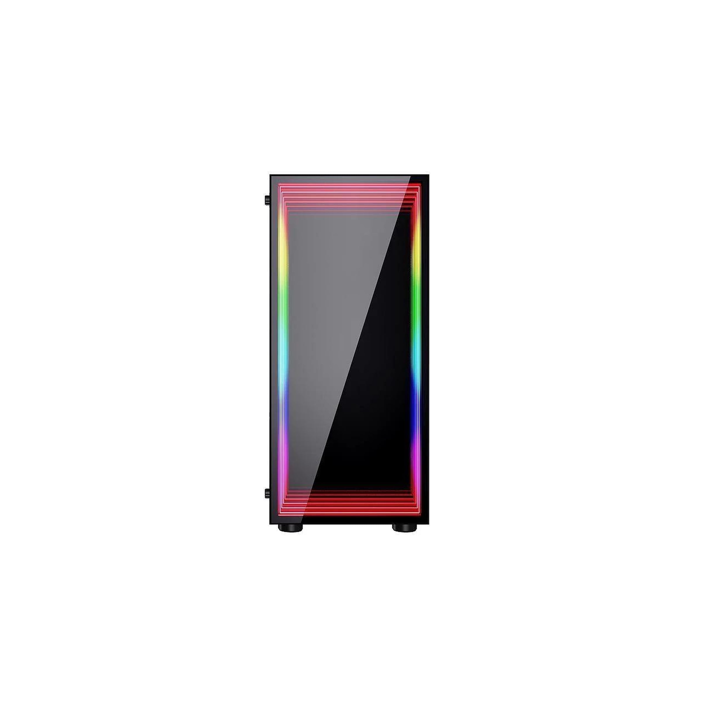 Bgears B-Optillusion Mid Tower ATX Glass Mirror LED Black Optical Illusion PC Ga
