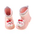 thumbnail image 3 of VeFlora Kids Rainboots Toddler Rubber Rain Cartoon Rain Shoes Outdoor Non Drawstring Water Shoes for Boys Girls(Pink%06/13.5-14 Little Child), 3 of 5