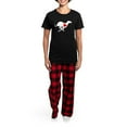 thumbnail image 4 of CafePress - Greyhound Hearthound Women's Dark Pajamas - Women's Short Sleeve Print T-Shirt and Pants Dark Cotton Pajama Set, 4 of 7