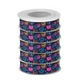 thumbnail image 2 of 5 Rolls Christmas Ribbon 1.5 inch Wide Decorative Ribbon for Gift Wrapping and Holiday Decorations Cartoon Smiling Faces, 2 of 7