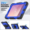 thumbnail image 5 of Case for Lenovo Tab M8 (HD/FHD/Smart) 2019/2021 3rd/2nd Gen with Screen Protector, 360 Degree Rotating Kickstand Hand Strap Heavy Duty Shockproof Cover with Shoulder Strap, Dark Blue PC, 5 of 7