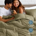 thumbnail image 5 of Bare Home Down Alternative Comforter Set - 3-Pieces - All Seasons - King, Olive, 5 of 10