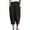 Black, variant on Capri Pants for Women Elastic Waist Lounge Loose cropped Pants with Pockets Womens Capris Plus Size Womens Clothing