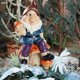 thumbnail image 3 of Garden Gnome - Traditional Hand Painted Garden Gnome, Funny Humorous Garden Gnome For Outdoors, Height 19cm, 3 of 4