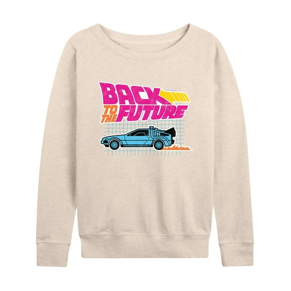 Back To The Future - Retro Logo - Women's Lightweight French Terry Long Sleeve Shirt