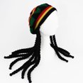 thumbnail image 3 of TINYSOME Men Women Novelty Dreadlocks Wig Hat Reggae Jamaican Style Crocheted Knitted Bea, 3 of 6