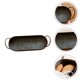 thumbnail image 2 of 1pc Old Wrought Iron with Handles Storage Tray Oval Bread Tray Photo Prop, 2 of 4