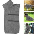 thumbnail image 2 of Diekin Quick-drying Dog Bath Robe Pet Bath Towel Super Absorbent Washable Drying Towel for Dogs Pet (Size XL, Gray), 2 of 5