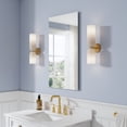 thumbnail image 4 of ANGELES HOME 20" x 36" Mirror Medicine Cabinet, Wall Mounted Medicine Cabinet with Tempered Mirror, Anodized Chrome Aluminum Frame, Bathroom Cabinet with 3 Adjustable Shelves, Left Open Door, 4 of 12