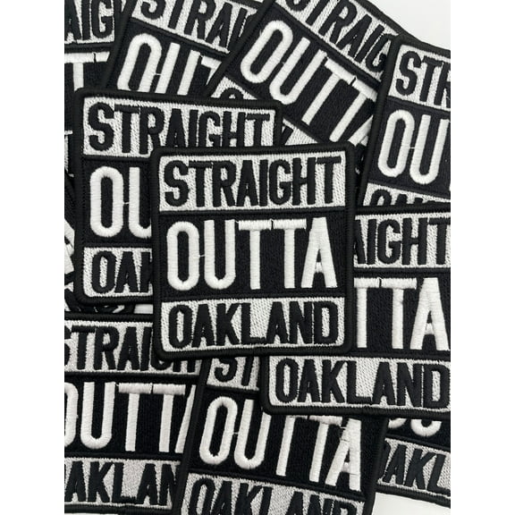 Prideful Patchez, Straight Outta Oakland, Iron on patch, Sew on patch, Patches for jackets, embroidery design, DIY, patchwork