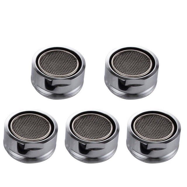 4 piezas de aireador de grifo, 2 paquetes de piezas de repuesto de filtro de aireador, con carcasa de latón, filtro de grifo de aireador de rosca externa de 15/16 pulgadas y 24 mm, con junta