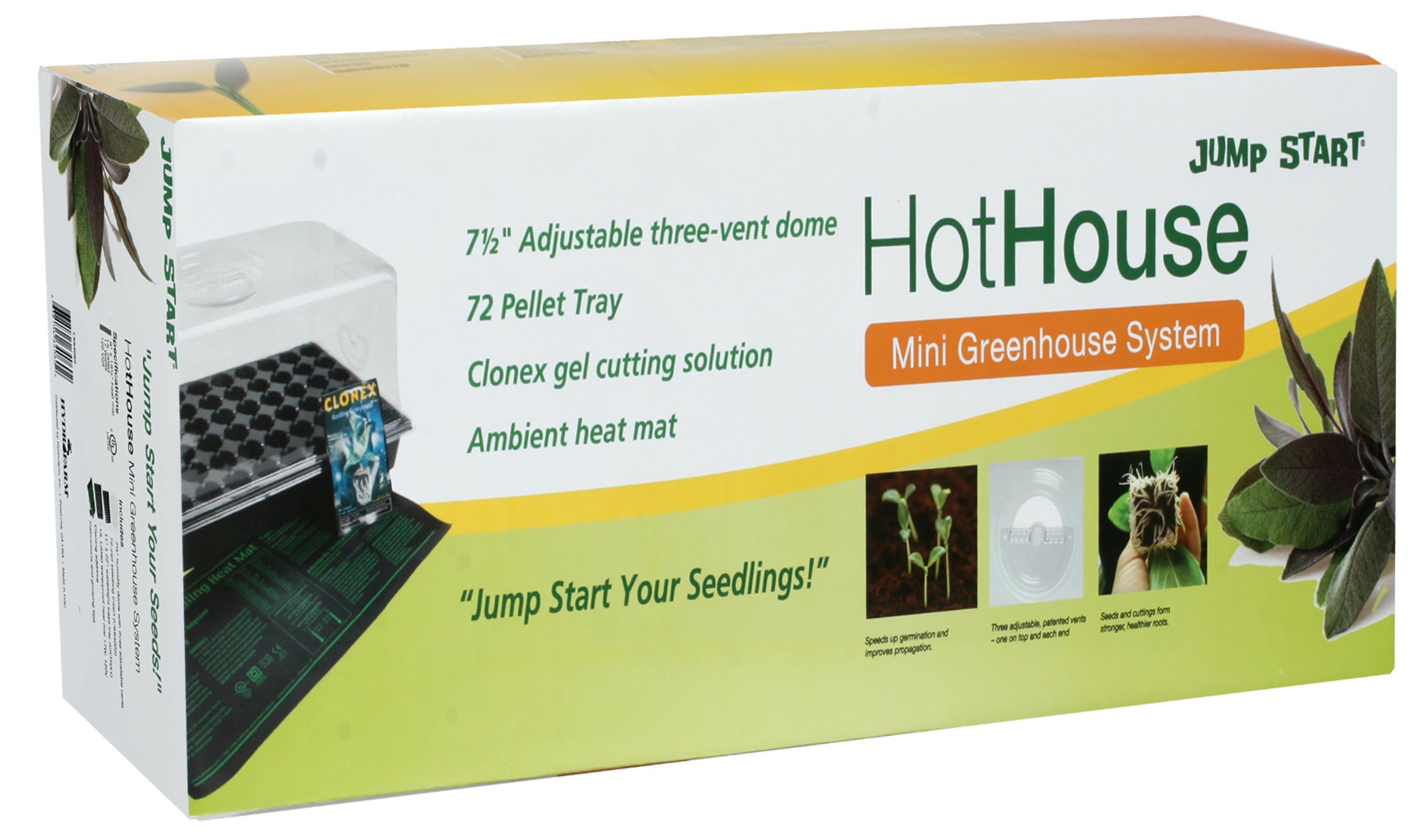 Jump Start CK64060 Germination Hot House with Heat Mat, Tray, Cell Insert & Dome - image 2 of 5
