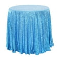 thumbnail image 2 of AuroraX Outdoor Round Table Cloth Picnic Party Tablecloth 47x47in Sky Blue Wedding Glitter Table Cover, 2 of 6