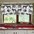 thumbnail image 5 of Ryvnso Abstract Leopards Leaves Curtains Sets Short Curtain Rod Pocket Half Window Cafe Farmhouse Tier 2 Panels 57"W x 36"L, 5 of 7