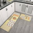 thumbnail image 2 of Pioneer Flower Floral Print Pattern Kitchen Rugs Sets Of 2,Anti Fatigue Kitchen Mat Rugs Non Slip Washable,Decorative Kitchen Floor Mats for Kitchen,Sink,Laundry,17"x30"+17"x47", 2 of 7